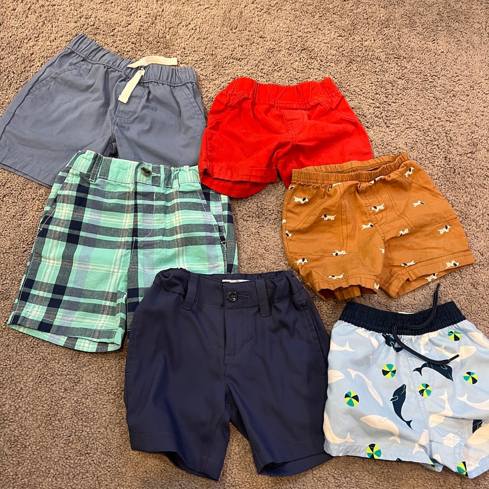6pc set shorts pants boys cloths outfit